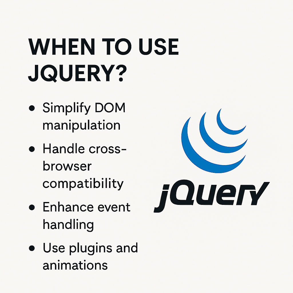چه زمانی از jQuery استفاده کنیم؟